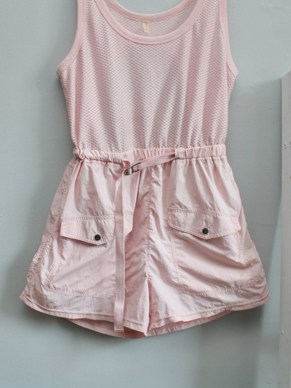 FP Movement Pacific Coast Hike Onesie Shorts Pink Size Small - Picture 6 of 7